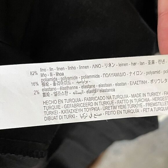 ZARA Linen Blend Strappy Mini Dress || SZ XS || Black - Picture 14 of 15